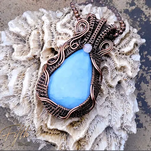 Blue Opal in Copper Fifth Energy Jewelry