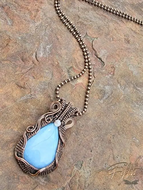 Blue Opal in Copper Fifth Energy Jewelry