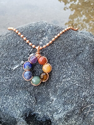 Chakra Flower Necklace Fifth Energy Jewelry