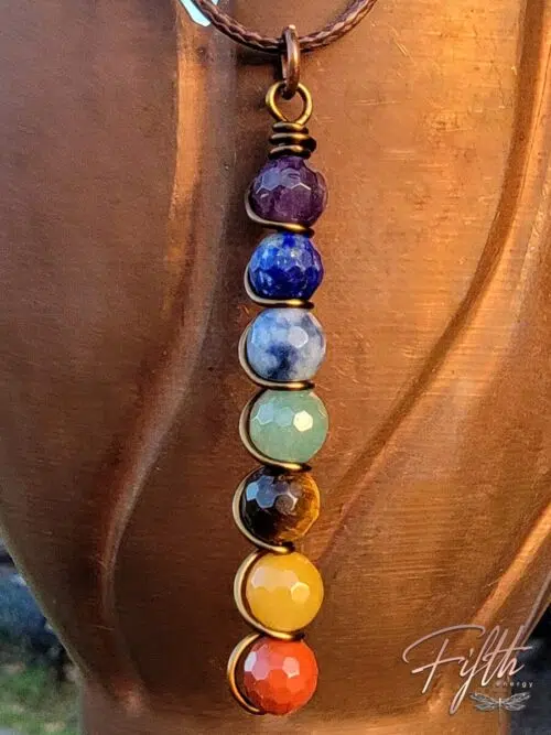 Chakra Drop Necklace Fifth Energy Jewelry