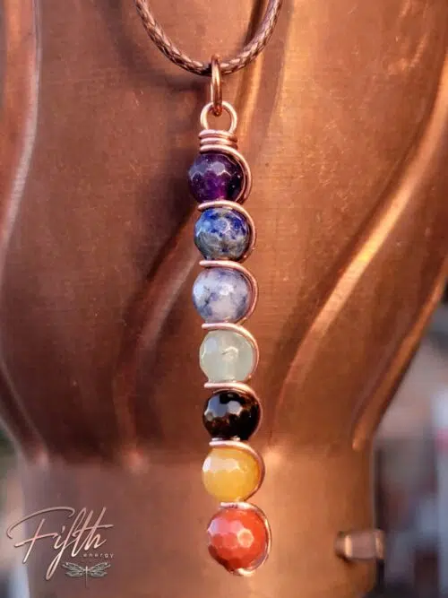 Chakra Drop Necklace Fifth Energy Jewelry