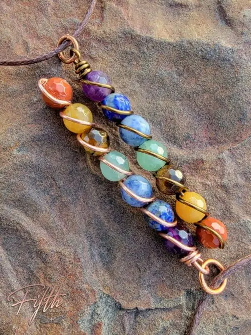 Chakra Drop Necklace Fifth Energy Jewelry