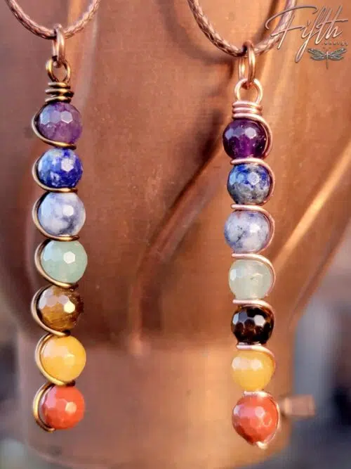 Chakra Drop Necklace Fifth Energy Jewelry