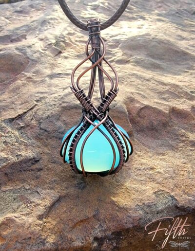 The Calming Power of Blue Chalcedony - A guide to its meaning, Use & Benefits 3 Fifth Energy Jewelry Blue Chalcedony Copper Necklace
