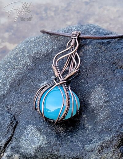 The Calming Power of Blue Chalcedony - A guide to its meaning, Use & Benefits 1 Fifth Energy Jewelry Blue Chalcedony Copper Necklace