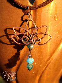 Lotus Flower Necklace with Apatite Fifth Energy Jewelry