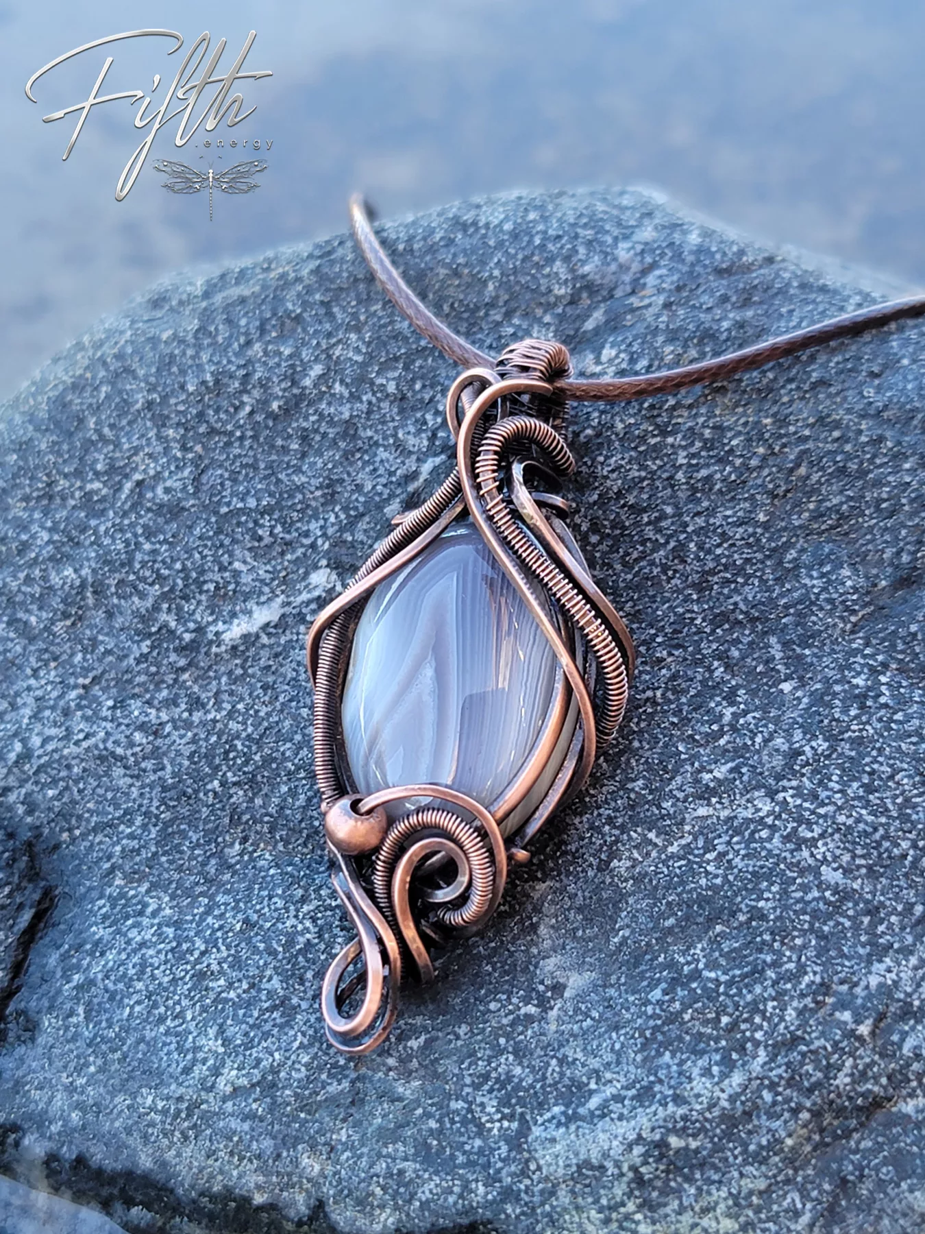 Botswana Agate Copper Necklace