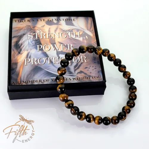 Tigers Eye Gemstone Men's Bracelet Fifth Energy Jewelry High Quality Stones