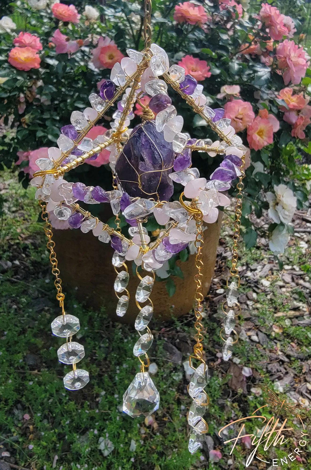 Raw Amethyst Suncatcher Fifth Energy