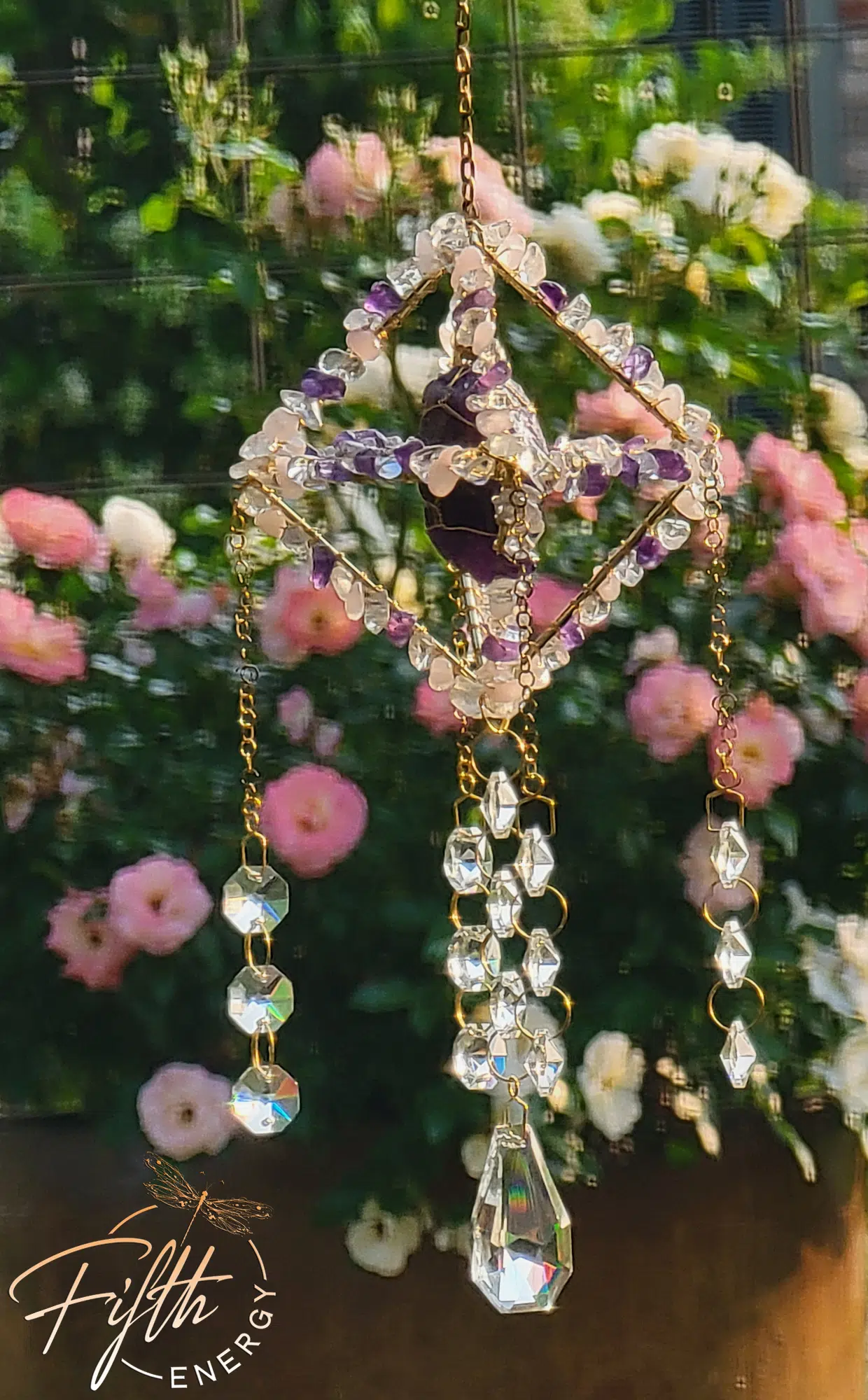 Raw Amethyst Suncatcher Fifth Energy