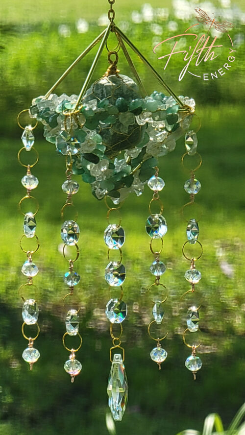 Raw Aventurine Suncatcher Fifth Energy Jewelry