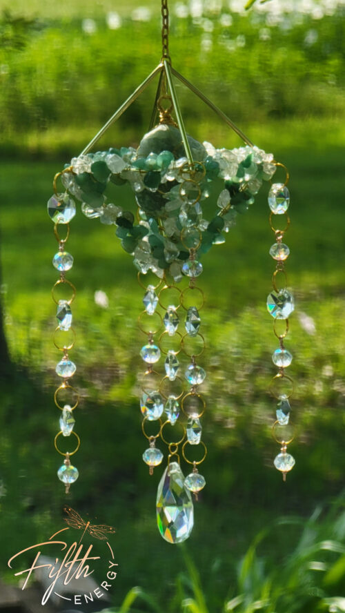 Raw Aventurine Suncatcher Fifth Energy Jewelry