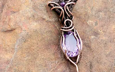 Amethyst Gem Copper Necklace