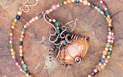 Autumn Pumpkin Carnelian Copper Necklace Special Request