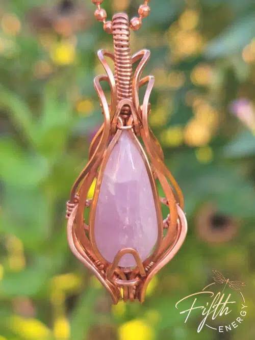 Kunzite Copper Necklace Fifth Energy Jewelry