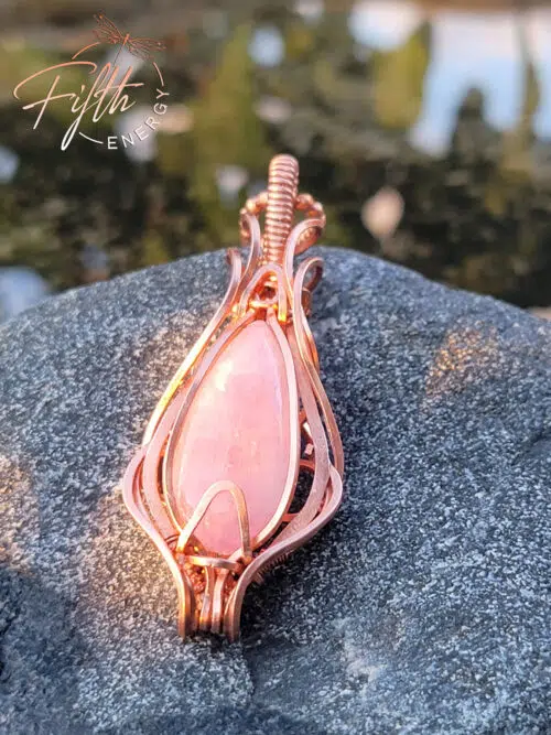 Kunzite Copper Necklace Fifth Energy Jewelry