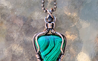 Malachite and Copper Necklace