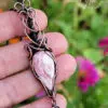 Celtic Style Rhodochrosite Copper Energy Necklace Fifth Energy Jewelry
