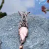 Celtic Style Rhodochrosite Copper Energy Necklace Fifth Energy Jewelry