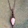 Celtic Style Rhodochrosite Copper Energy Necklace Fifth Energy Jewelry