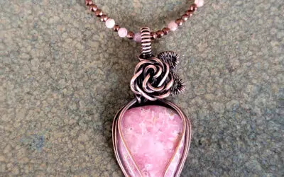 Rhodochrosite Copper Rose Necklace 2nd Edition
