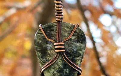 Seraphinite Mens Copper Necklace
