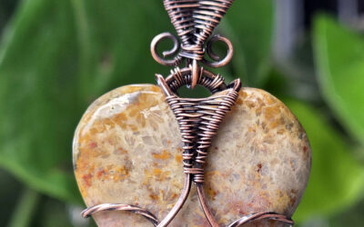 Fossil Coral Heart Necklace