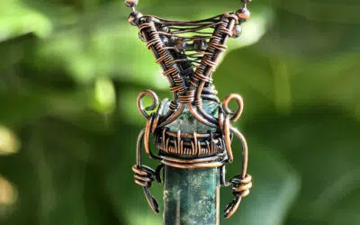 Mens Moss Agate Amulet – “Soldier” Series