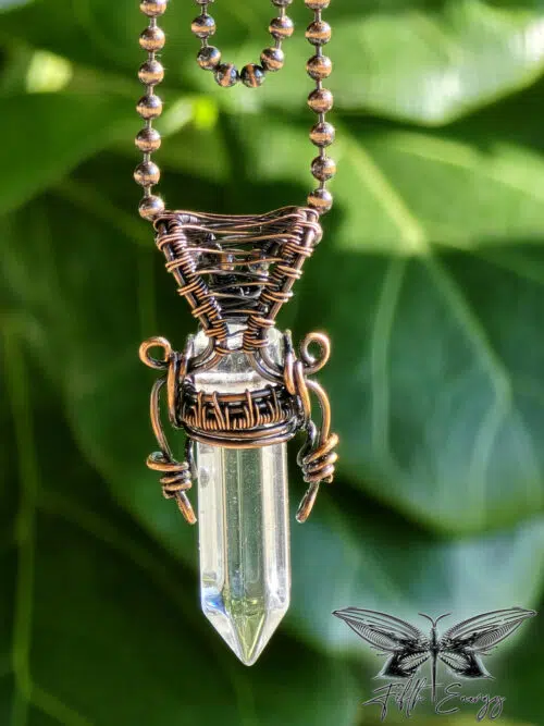 Quartz Crystal Point Necklace Mens Womens Fifth Energy Jewelry