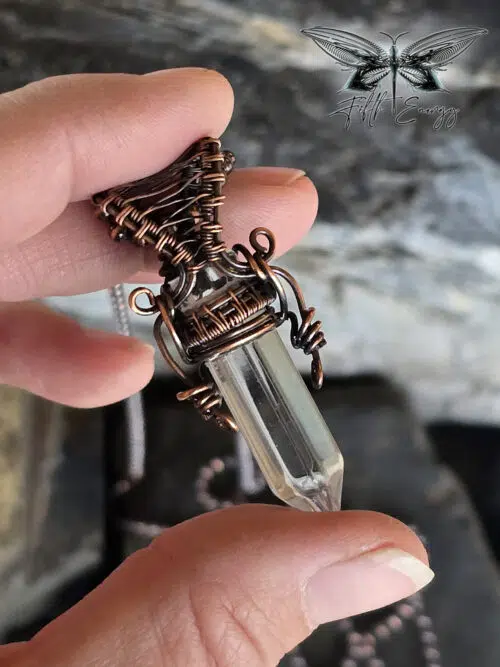 Quartz Crystal Point Necklace Mens Womens Fifth Energy Jewelry