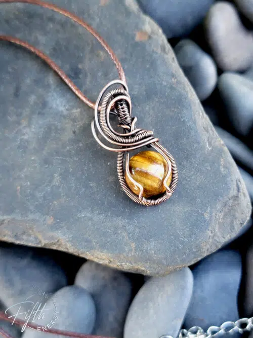 Mini Tigers Eye Necklace Fifth Energy Jewelry