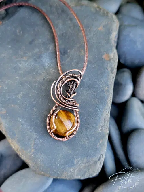 Mini Tigers Eye Necklace Fifth Energy Jewelry