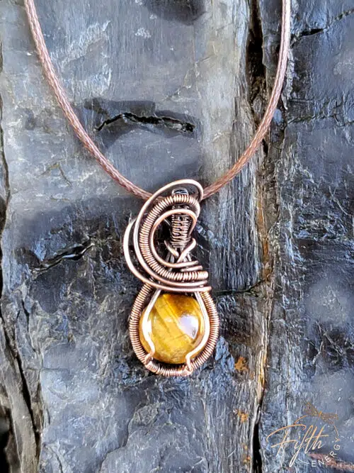 Mini Tigers Eye Necklace Fifth Energy Jewelry
