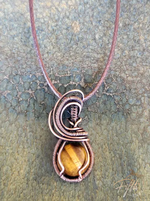 Mini Tigers Eye Necklace Fifth Energy Jewelry