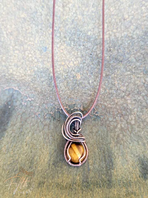 Mini Tigers Eye Necklace Fifth Energy Jewelry
