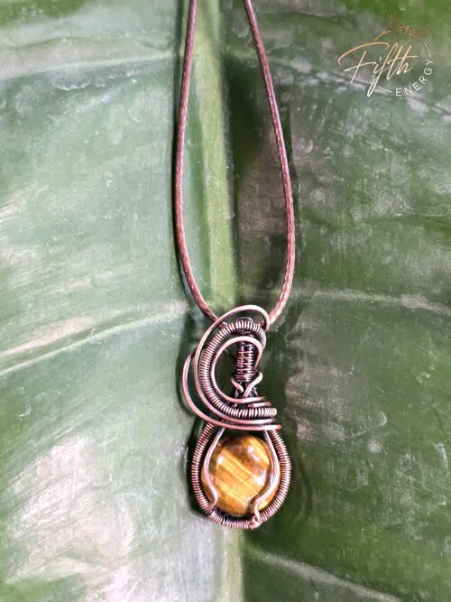 Mini Tigers Eye Necklace Fifth Energy Jewelry