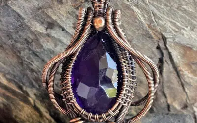 Amethyst Embrace Copper Necklace
