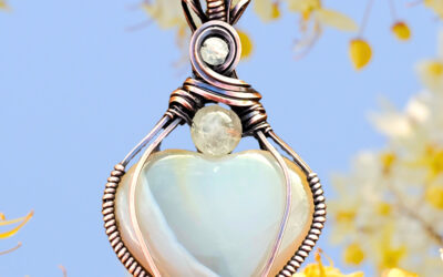 Botswana Agate Heart Necklace