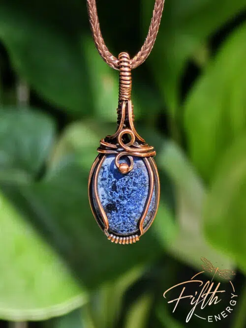 Dumortierite Pendant Necklace Fifth Energy Jewelry Blue