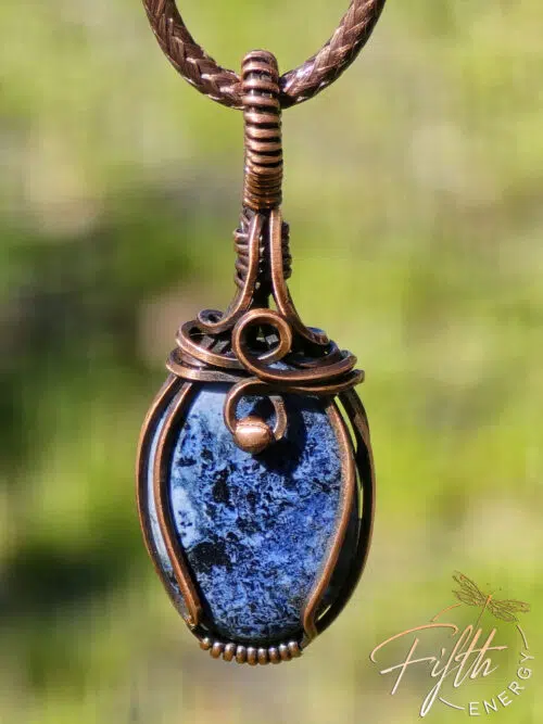 Dumortierite Pendant Necklace Fifth Energy Jewelry Blue