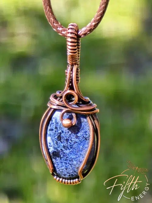 Dumortierite Pendant Necklace Fifth Energy Jewelry Blue