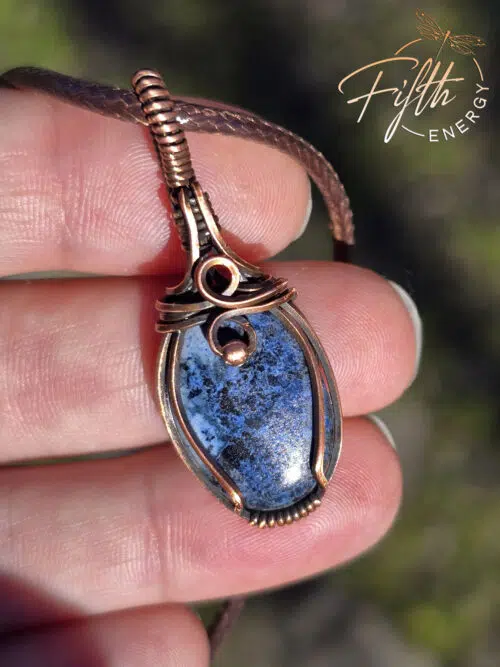 Dumortierite Pendant Necklace Fifth Energy Jewelry Blue