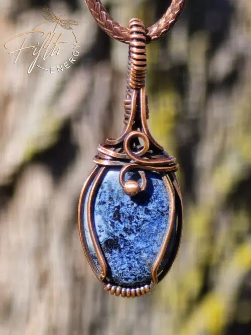 Dumortierite Pendant Necklace Fifth Energy Jewelry Blue