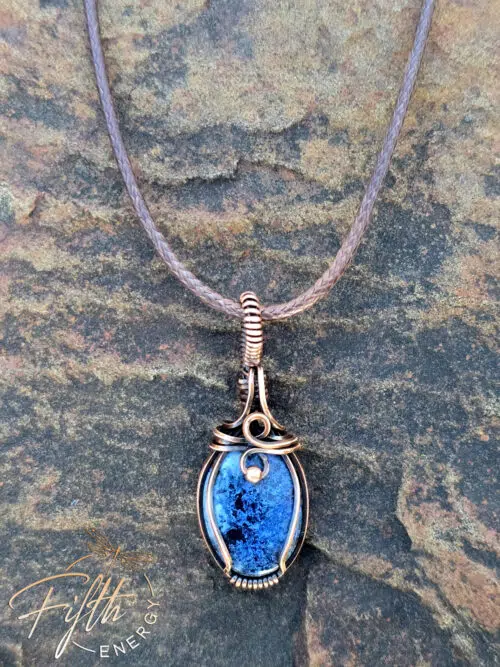 Dumortierite Pendant Necklace Fifth Energy Jewelry Blue