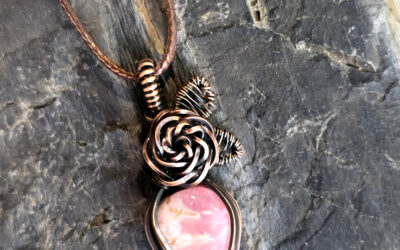 Rose Rhodochrosite Copper Necklace 3rd Edition