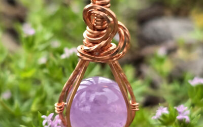 Amethyst Copper Swirls Necklace