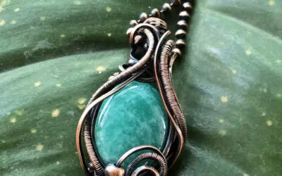 Vivid Green Amazonite Copper Necklace – 2nd Edition