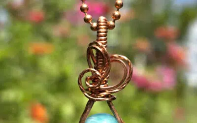 Amazonite Copper Swirls Necklace