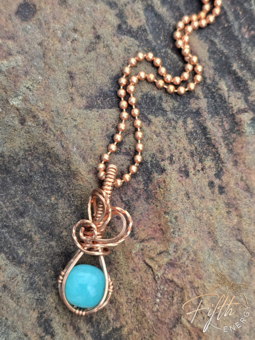 Amazonite Copper Swirls Necklace - Image 9