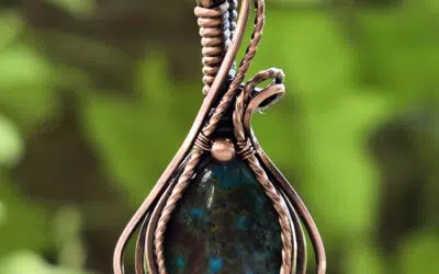 Azurite and Copper Necklace
